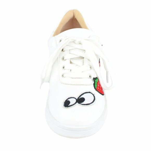 CHASE & CHLOE Celine-1 Sneaker CELINE-1/WHITE PU - Shiekh Chase Chloe Celine White Patches Canvas Sneaker